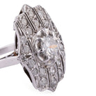 Bague en platine plate - Castafiore