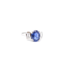 Bague en platine, saphir et diamants - Castafiore
