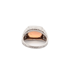 Bague en platine, topaze et diamants - Castafiore