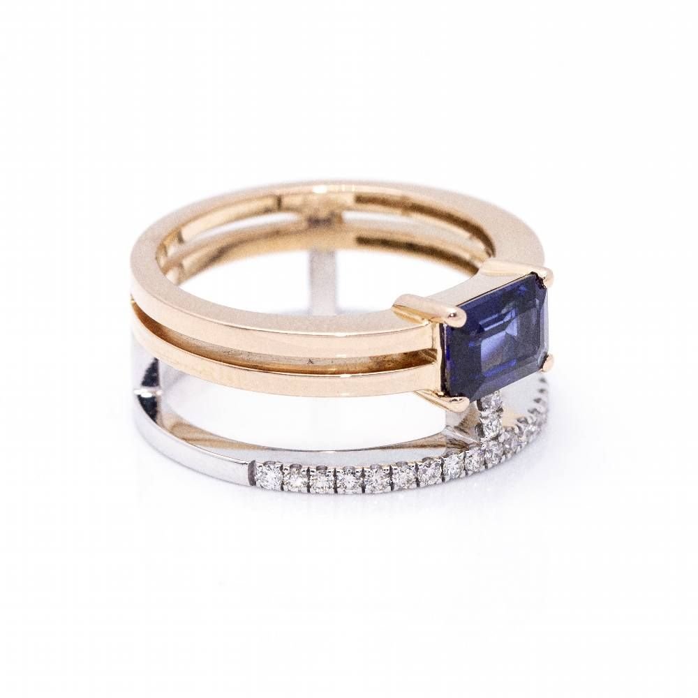 Bague en saphir et diamant - Castafiore