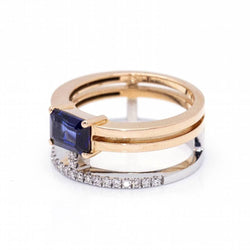 Bague en saphir et diamant - Castafiore