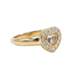 Bague Entourage CHOPARD "Happy Diamond" en or jaune et diamants - Castafiore