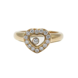 Bague Entourage CHOPARD "Happy Diamond" en or jaune et diamants - Castafiore