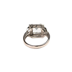 Bague Entourage en or blanc, aigue - marine et diamants - Castafiore