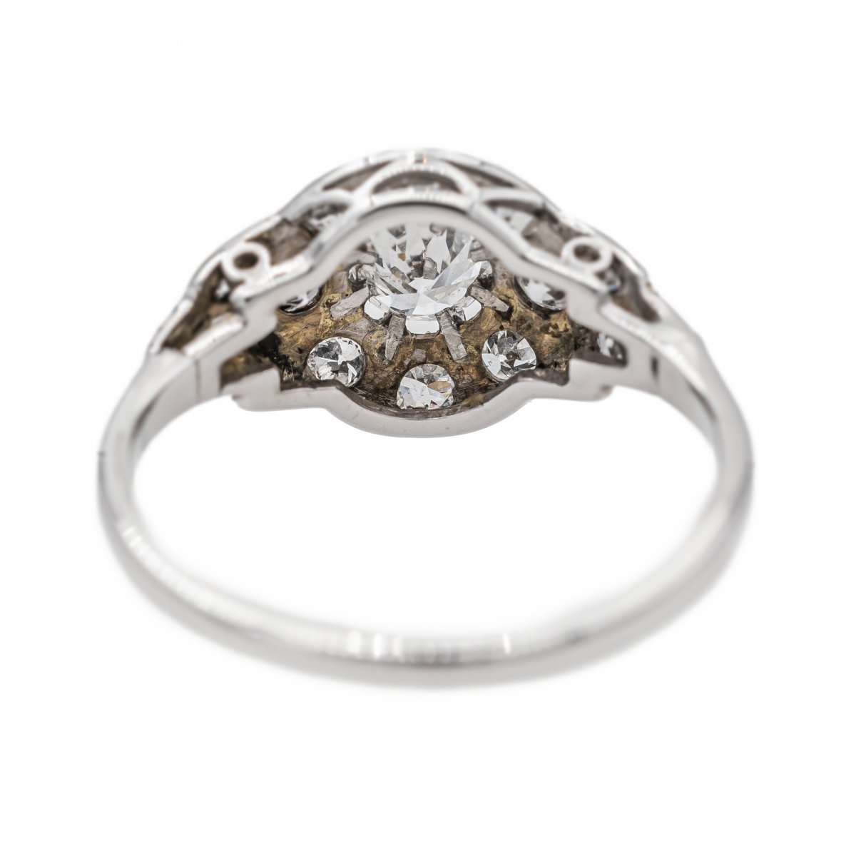 Bague Entourage en or blanc et diamant - Castafiore