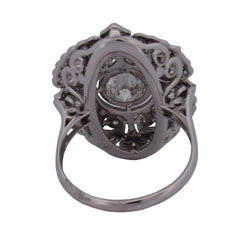 Bague Entourage en or blanc et diamants - Castafiore