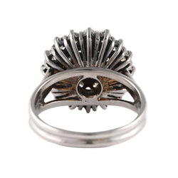 Bague Entourage en or blanc et diamants - Castafiore