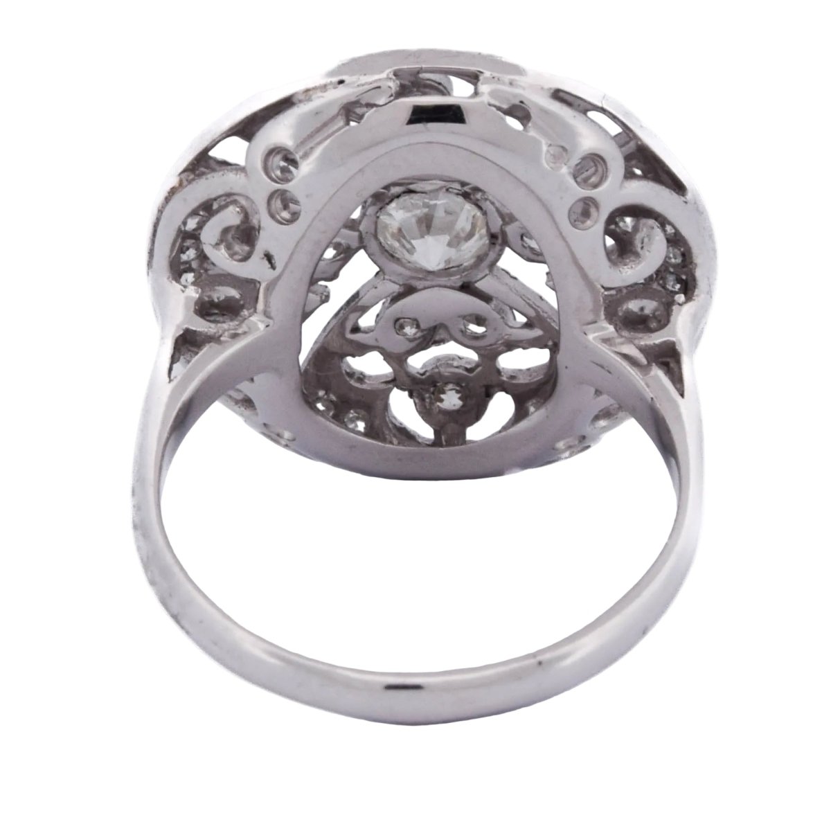 Bague Entourage en or blanc et diamants - Castafiore