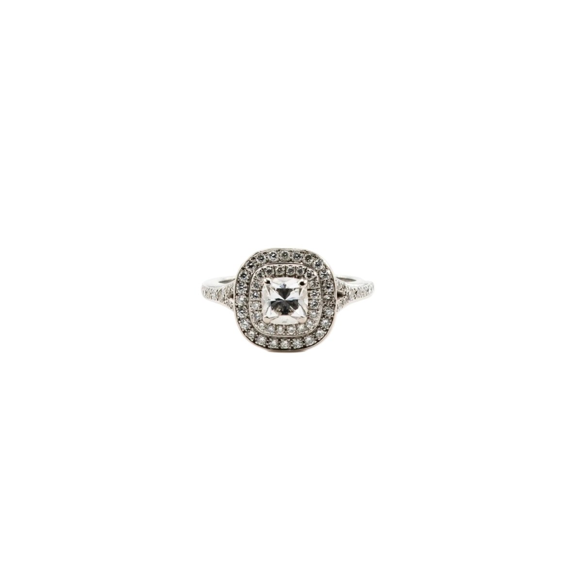 Bague Entourage en or blanc et diamants - Castafiore