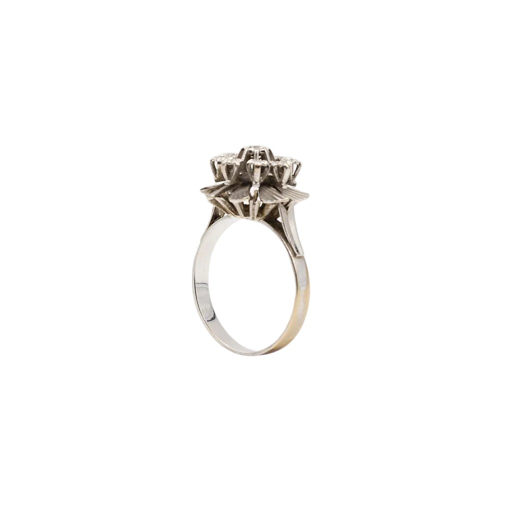 Bague Entourage en or blanc et diamants - Castafiore