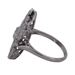Bague Entourage en or blanc et diamants - Castafiore