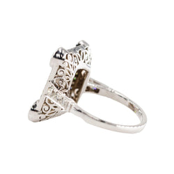 Bague Entourage en or blanc et diamants - Castafiore