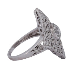Bague Entourage en or blanc et diamants - Castafiore