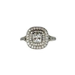 Bague Entourage en or blanc et diamants - Castafiore