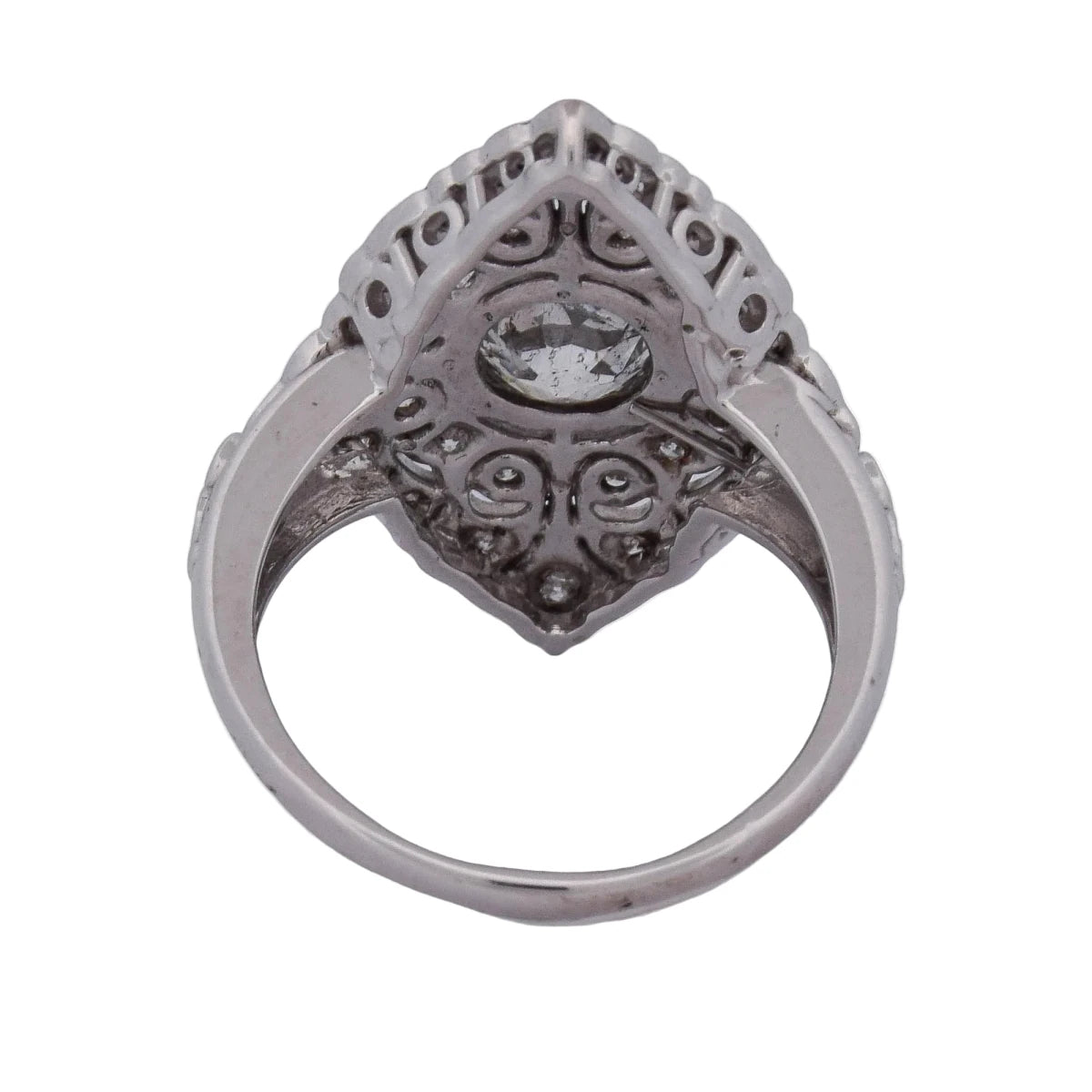 Bague Entourage en or blanc et diamants - Castafiore