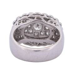 Bague Entourage en or blanc et diamants - Castafiore