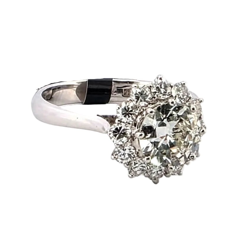 Bague Entourage en or blanc et diamants - Castafiore