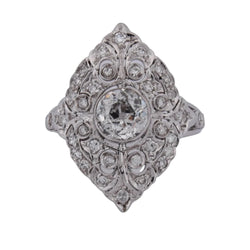 Bague Entourage en or blanc et diamants - Castafiore