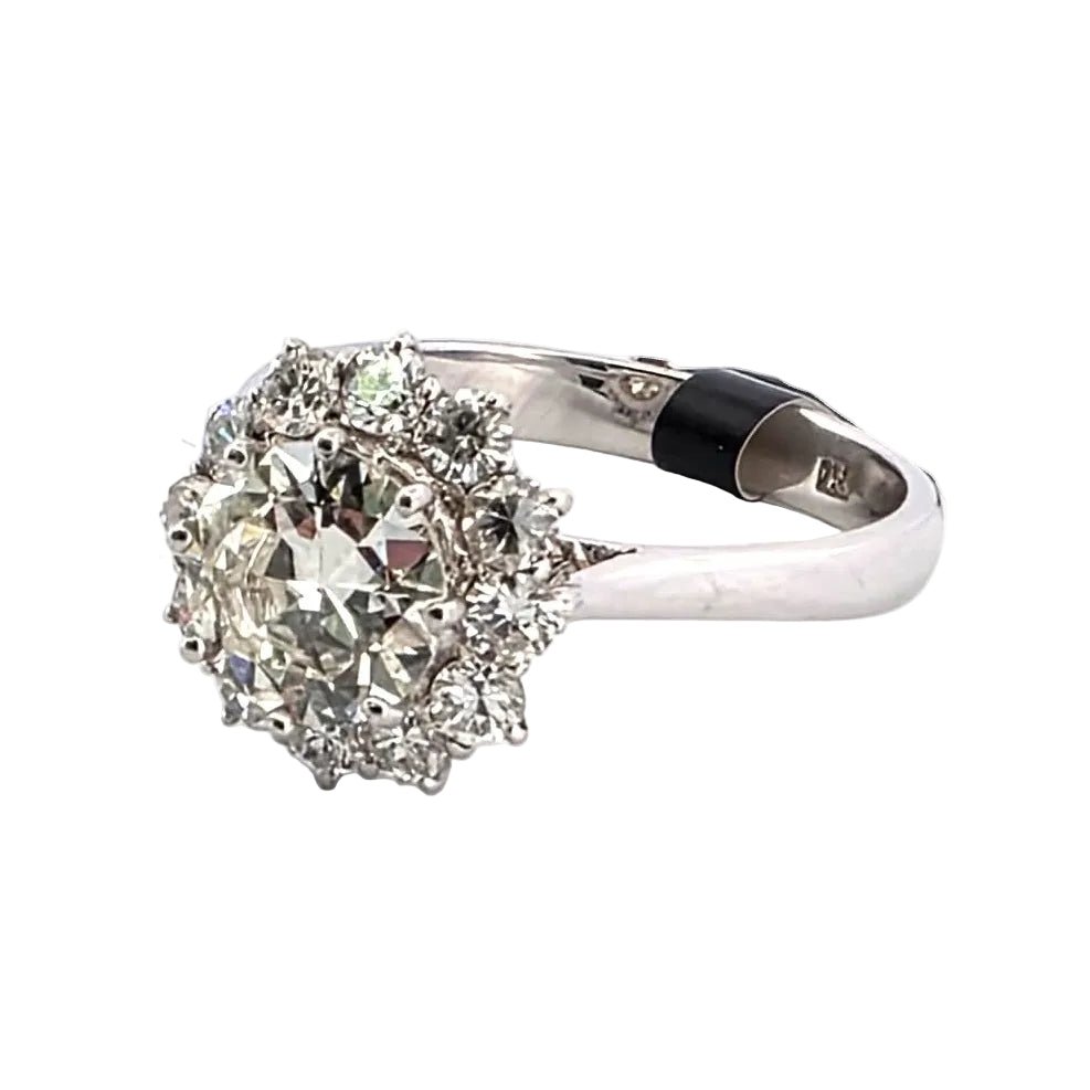 Bague Entourage en or blanc et diamants - Castafiore