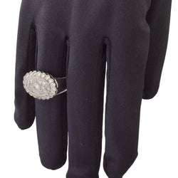 Bague Entourage en or blanc et diamants - Castafiore