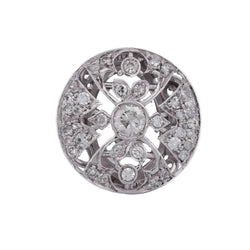 Bague Entourage en or blanc et diamants - Castafiore
