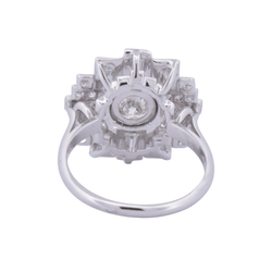 Bague Entourage en or blanc et diamants - Castafiore