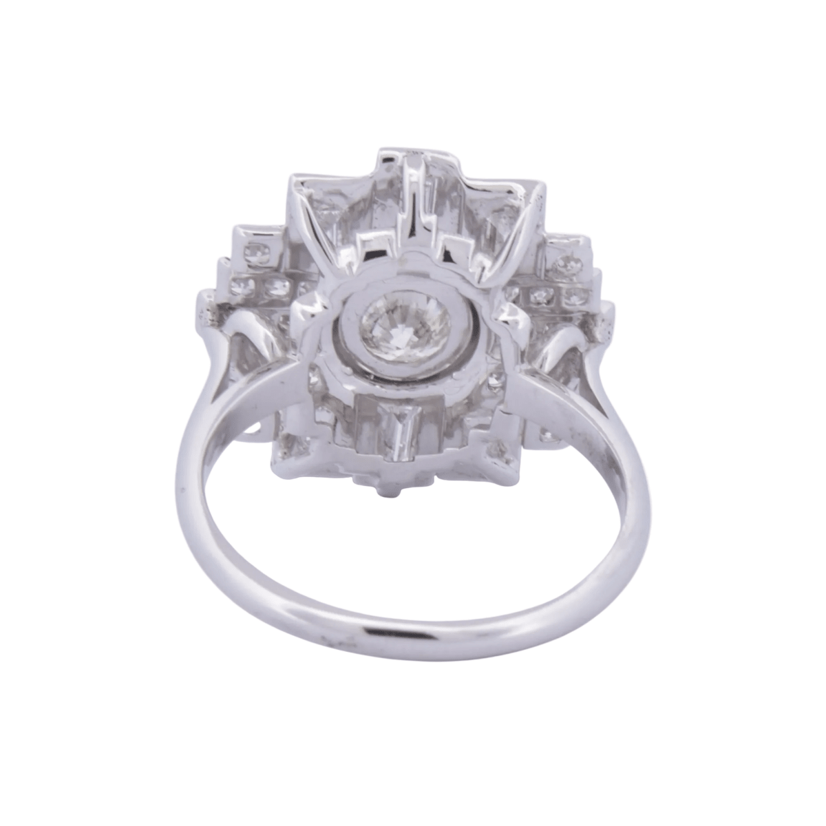 Bague Entourage en or blanc et diamants - Castafiore