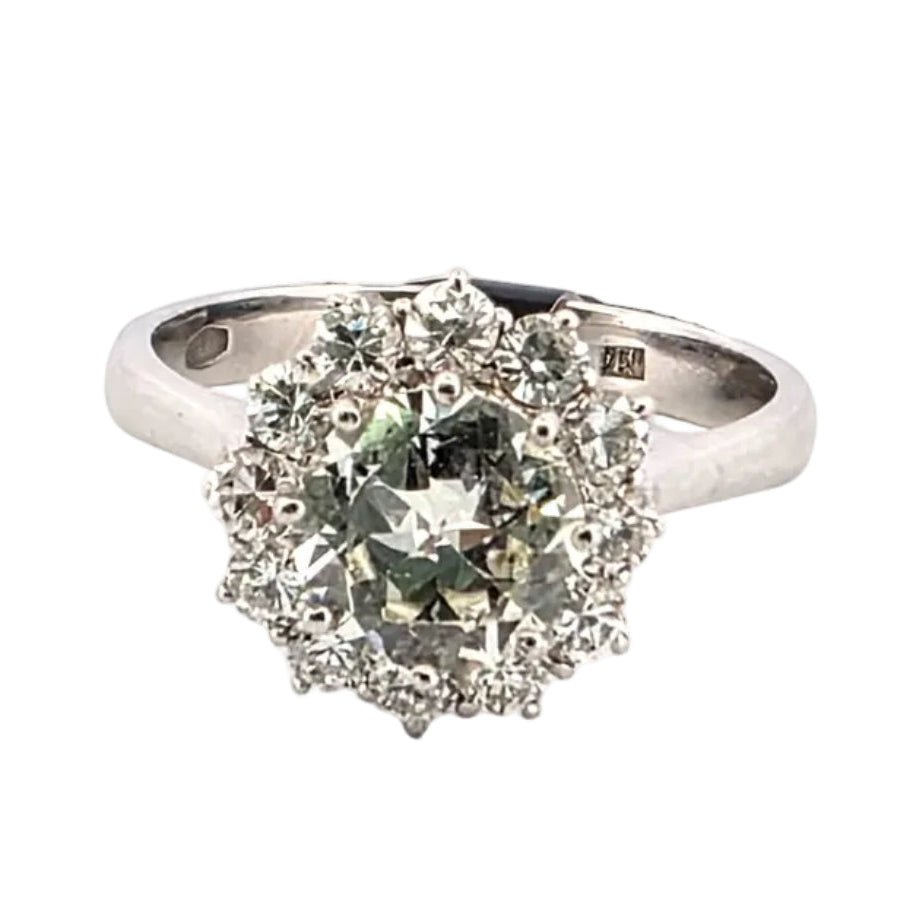 Bague Entourage en or blanc et diamants - Castafiore