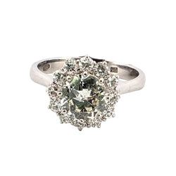 Bague Entourage en or blanc et diamants - Castafiore