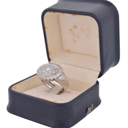 Bague Entourage en or blanc et diamants - Castafiore