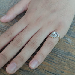 Bague Entourage en or blanc, or jaune et diamants - Castafiore