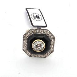 Bague Entourage en or blanc, or jaune et diamatns - Castafiore