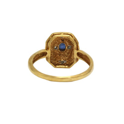 Bague Entourage en or blanc, or jaune, saphir et diamants - Castafiore