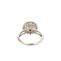 Bague Entourage en or blanc, perle et diamants - Castafiore