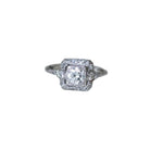 Bague entourage en or blanc, platine et diamant - Castafiore