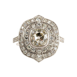 Bague Entourage en or blanc, platine et diamants - Castafiore