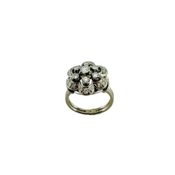 Bague Entourage en or blanc, platine et diamants - Castafiore