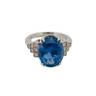 Bague Entourage en or blanc, saphir et diamants - Castafiore