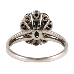 Bague Entourage en or blanc, saphir et diamants - Castafiore