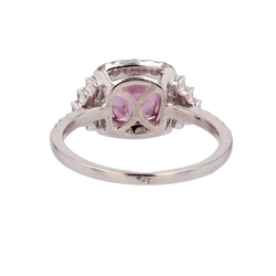 Bague Entourage en or blanc, saphir et diamants - Castafiore
