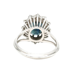 Bague Entourage en or blanc, saphirs et diamants - Castafiore