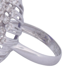 Bague Entourage en or blanc, tanzanite et diamants - Castafiore