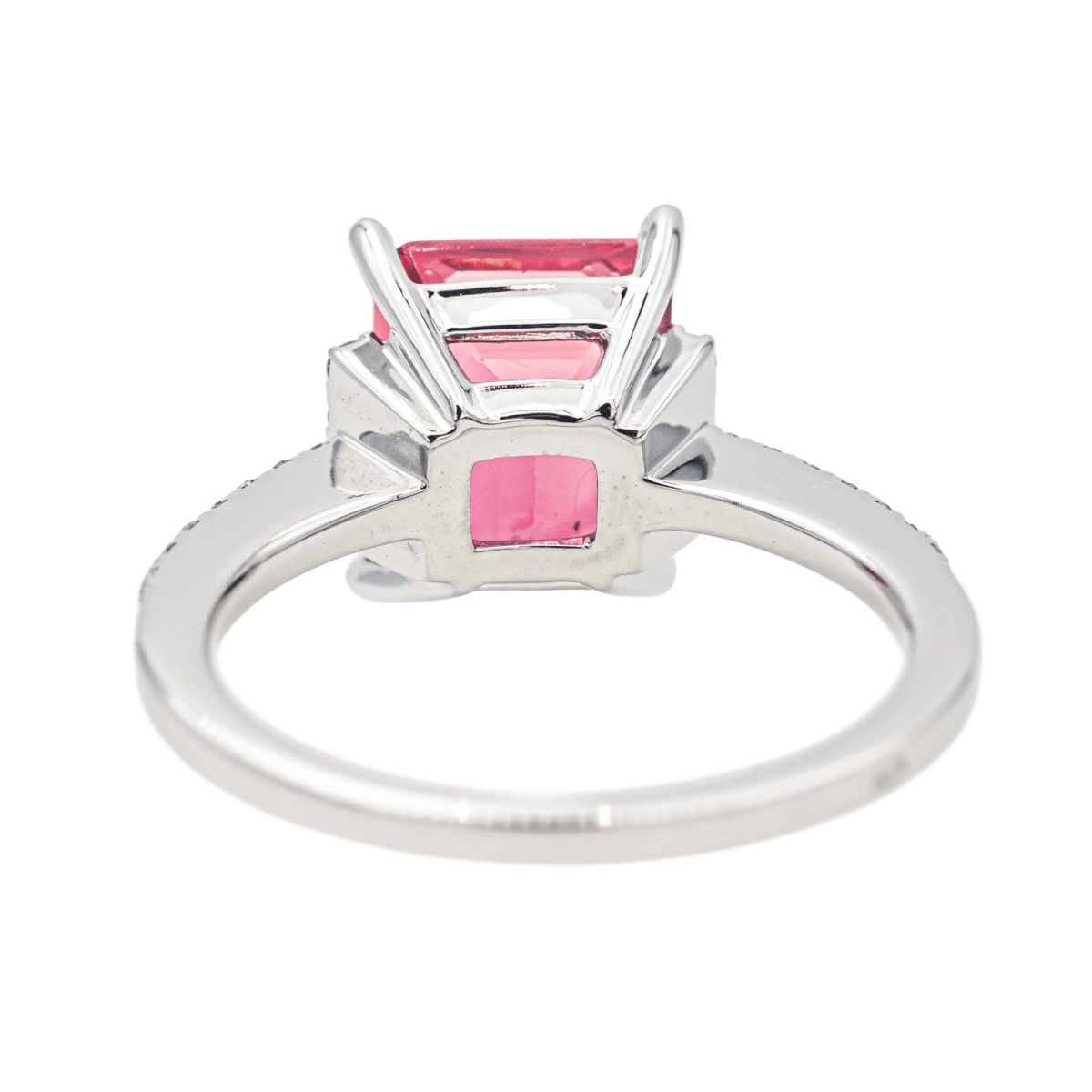 Bague Entourage en or blanc, tourmaline et diamants - Castafiore