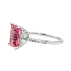 Bague Entourage en or blanc, tourmaline et diamants - Castafiore