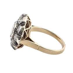 Bague Entourage en or jaune, argent et diamants - Castafiore