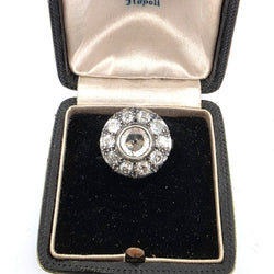 Bague Entourage en or jaune, argent et diamants - Castafiore