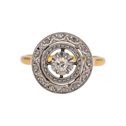 Bague Entourage en or jaune et diamants - Castafiore