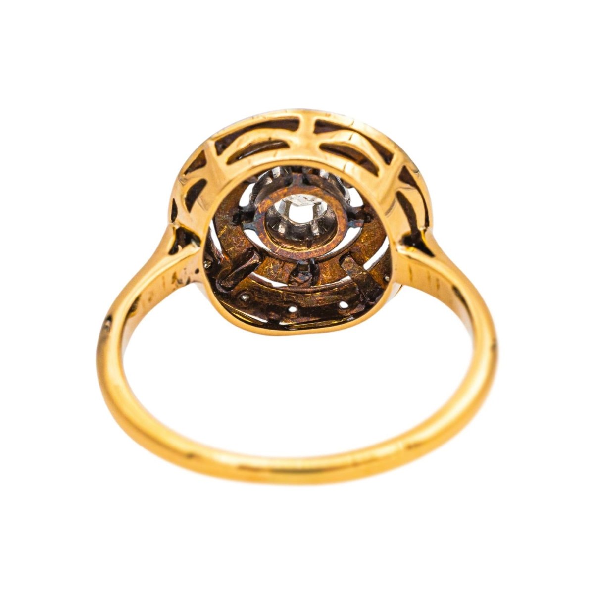 Bague Entourage en or jaune et diamants - Castafiore