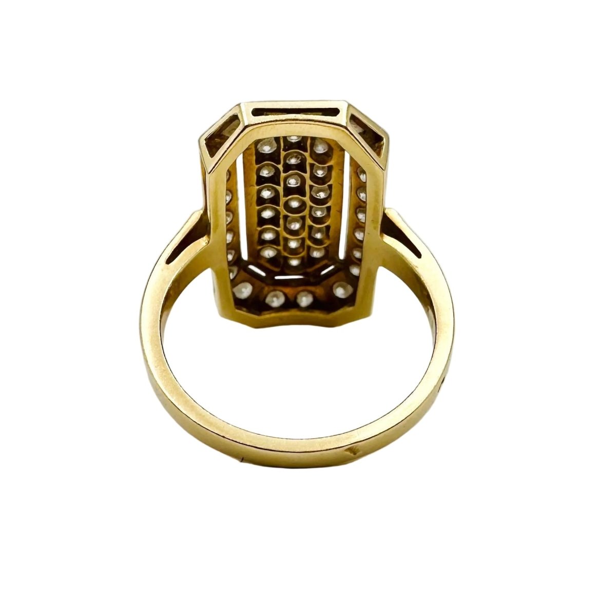 Bague Entourage en or jaune et diamants - Castafiore