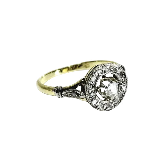 Bague Entourage en or jaune et diamants - Castafiore